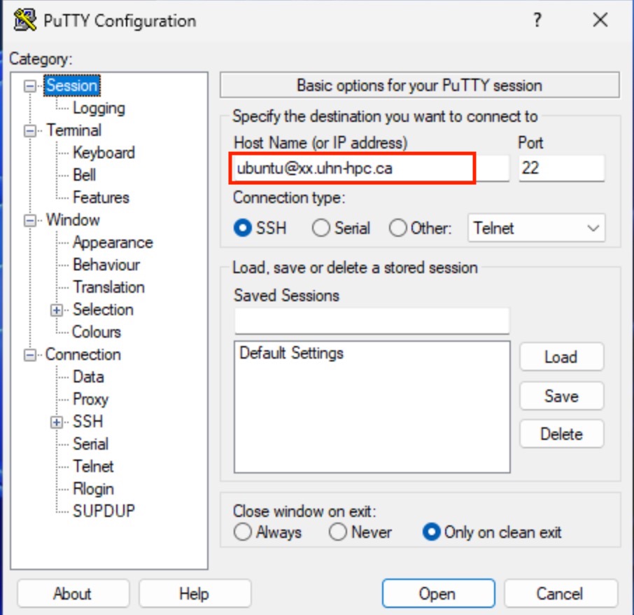 Basic Putty Options