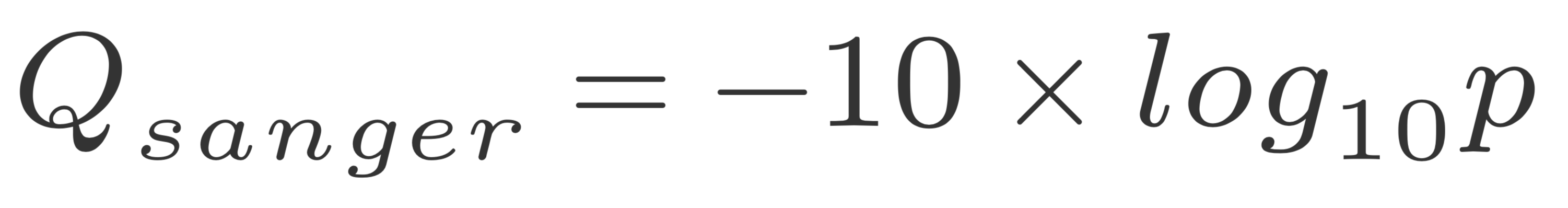 Phred formula.
