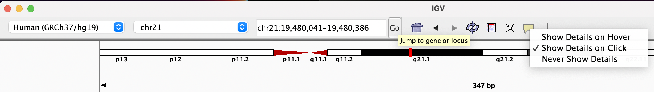 Changing how read information is shown (i.e. on hover, click, never)
